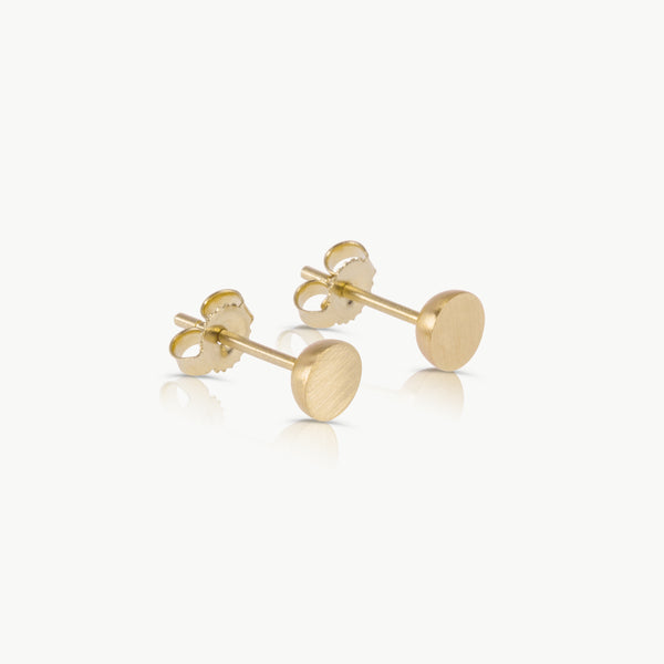 Ethical gold earrings. These minimalist studs are handmade in Cape Town