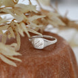 Dainty Square Silver Signet Ring