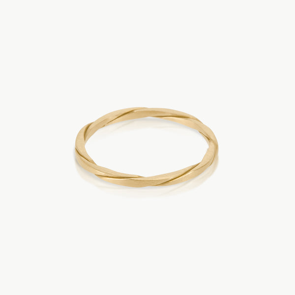 Ethical 9 karat gold ring. This minimalist Twist Ring is handmade in Cape Town in Fairmined gold