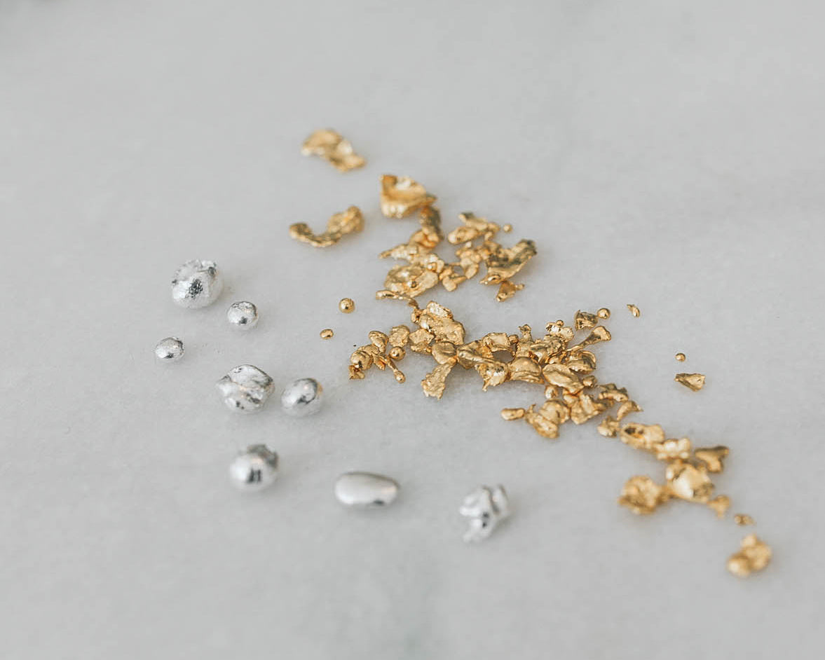 Ethical silver and gold. Fairtrade, recycled gold for sustainable jewellery