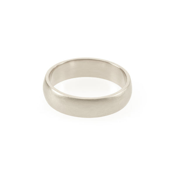 Ethical silver ring. This minimalist Domed Band is handmade in Cape Town in recycled silver from e-waste.