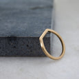 Sustainable gold ring. This ethical Flat Top Ring is handmade in Cape Town in recycled gold from e-waste.