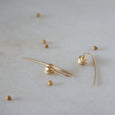 Ethical gold earrings. These eco-friendly Seed Earrings are handmade in Cape Town in recycled gold from e-waste.