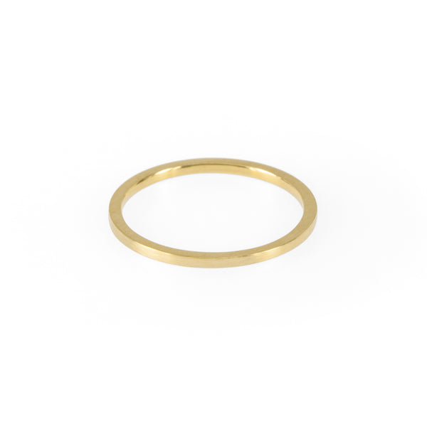 Sustainable gold ring. This ethical Simple Band is handmade in Cape Town in recycled gold from e-waste.