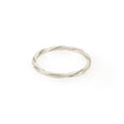Ethical sterling silver ring. This minimalist Twist Ring is handmade in Cape Town in recycled silver from e-waste.