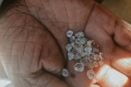 The Kimberly process on certifies rough, uncut diamonds