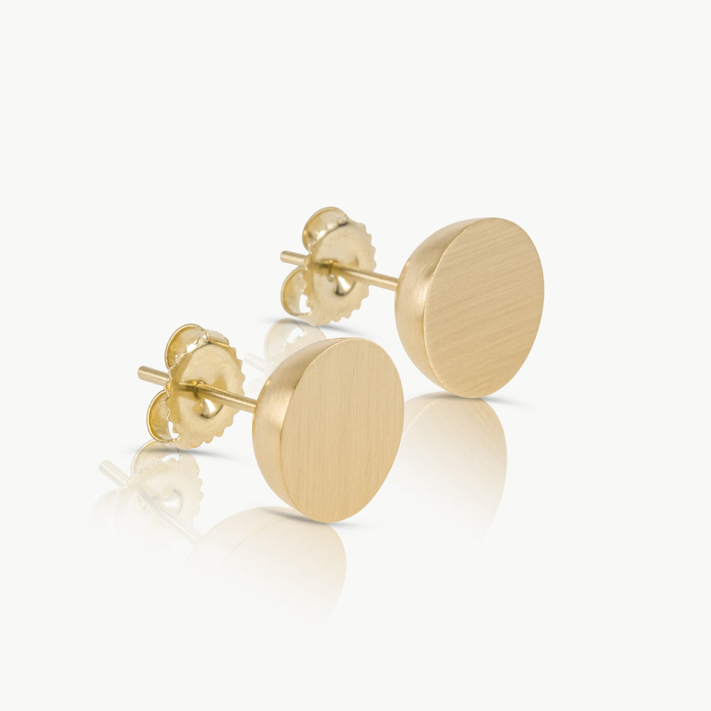 Eco-friendly 9 karat gold earrings handmade in Cape Town 