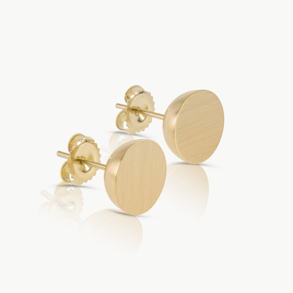 Eco-friendly 9 karat gold earrings handmade in Cape Town 