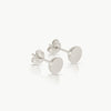 Pair of Fairmined sterling silver round stud earrings 