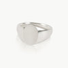 Timeless signet ring – A bold oval face for a bold hand, this ethical sterling silver ring is handmade in Cape Town and can be engraved.
