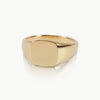Timeless signet ring – A bold square face for a bold hand, this eco-friendly 9K gold ring is handmade in Cape Town and can be engraved. 
