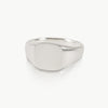 Timeless signet ring – A bold square face for a bold hand, this ethical sterling silver ring is handmade in Cape Town and can be engraved.