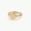 Handmade ethical gold oval signet ring crafted in sustainable Fairmined gold