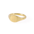 Dainty Square Gold Signet Ring