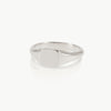 Eco friendly sterling silver signet ring