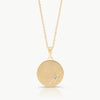Eco friendly 9 karat gold pendant set with a lab grown diamond