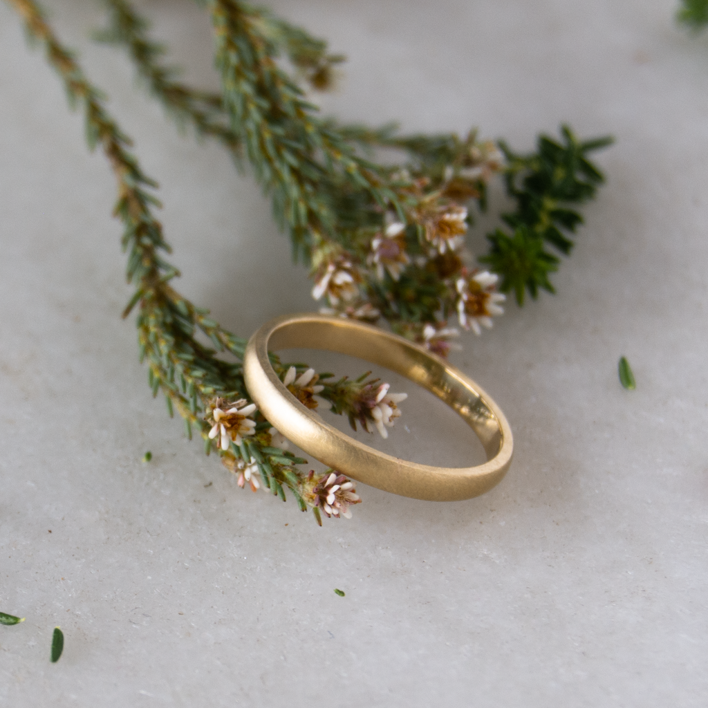 2mm wide Fairmined Gold Domed Band