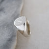 Personalised Recycled Silver Signet Ring