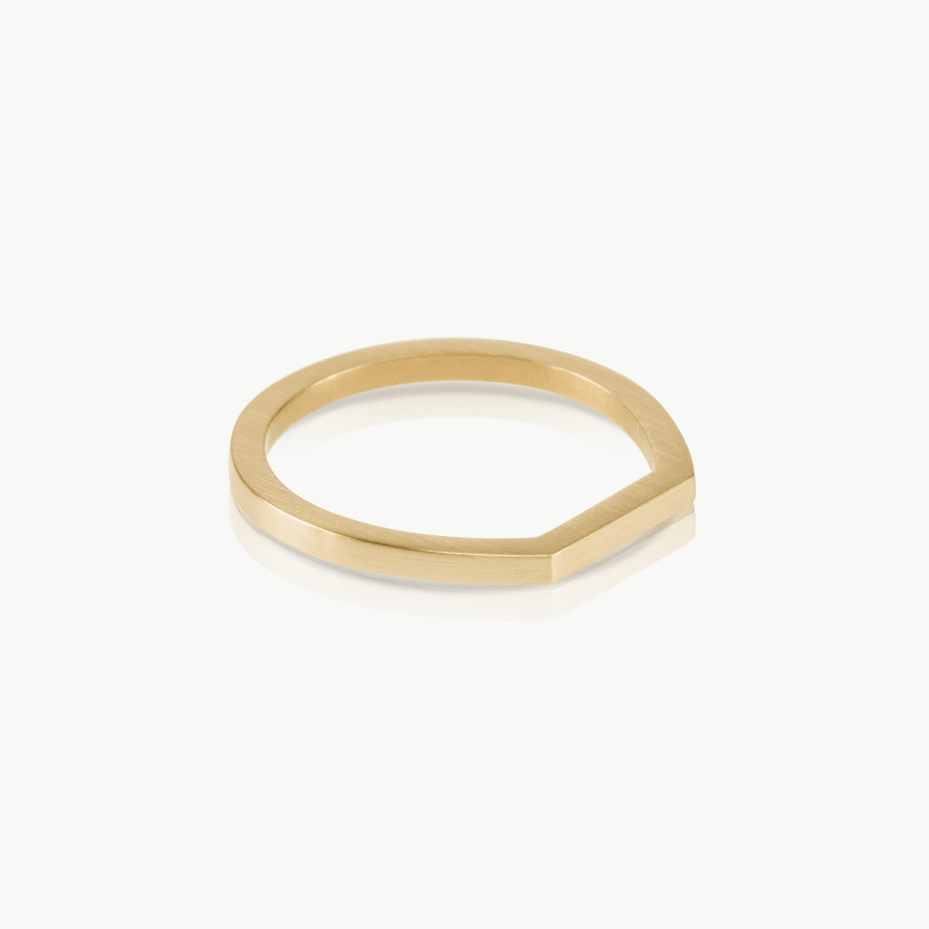 Ethical 9 karat gold ring. This eco-friendly Flat Top Ring is handmade in Cape Town