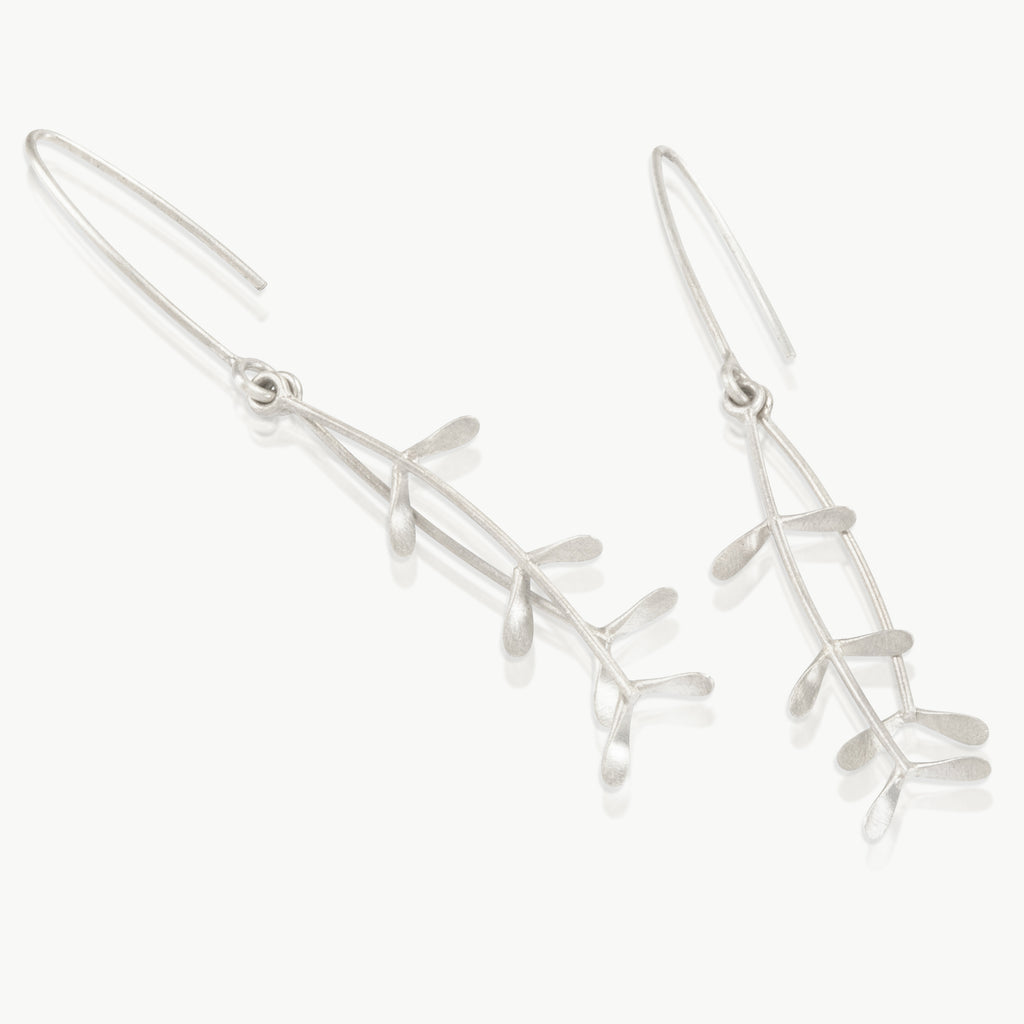 Eco friendly, sterling silver, hand crafted earrings