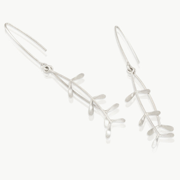 Eco friendly, sterling silver, hand crafted earrings
