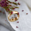 Hammered wedding ring in Fairmined eco-friendly gold