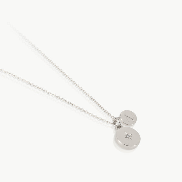 Ethical sterling silver personalized disc necklace