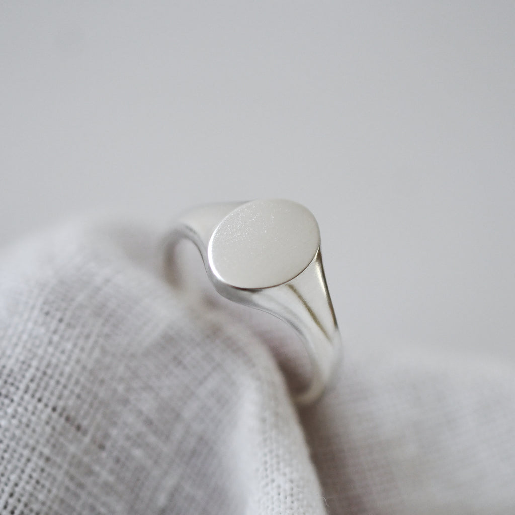 Handmade Recycled Silver Signet Ring