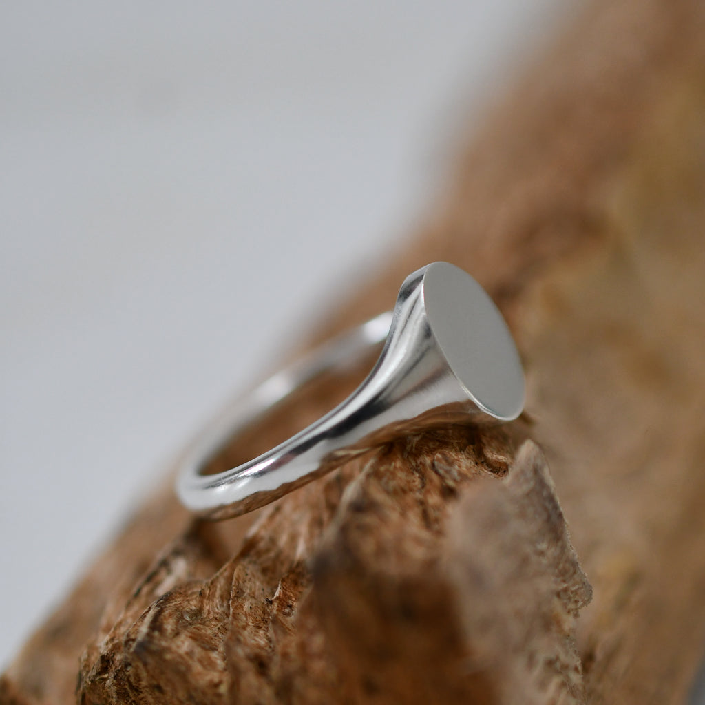 Handmade Recycled Silver Signet Ring