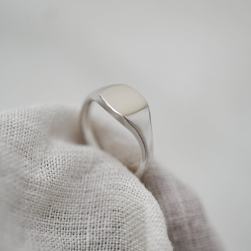 Handmade Recycled Silver Signet Ring