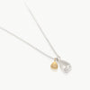 Handmade nature inspired sterling silver and gold pod necklace 
