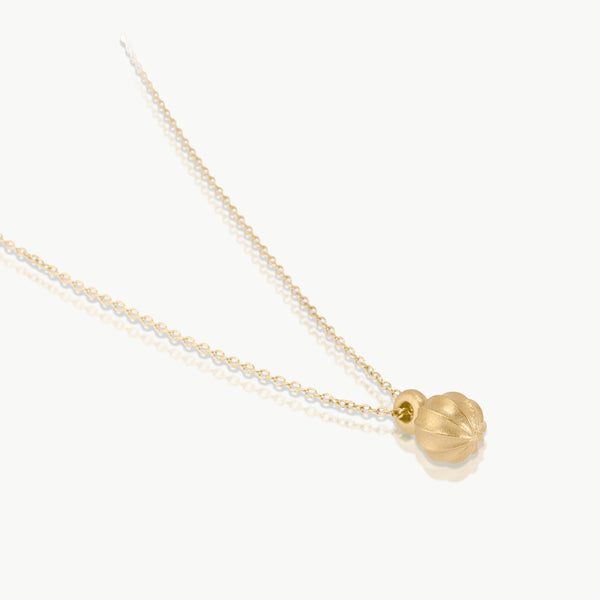 Sustainable  9 karat gold necklace. This ethical Seed Pendant is handmade in Cape Town 