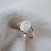 Custom Illustrated Shell Recycled Silver Signet Ring