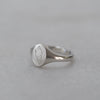 Custom Illustrated Shell Recycled Silver Signet Ring