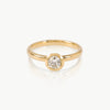 Ethical jewellery – Elegant handcrafted engagement ring. A lab-grown diamond 0.5 carat solitaire set in environmentally conscious 9K gold. Customisable to personal dreams.