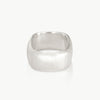 Eco-friendly silver – A unisex ring with a matte finish, squared off for minimalist impact. A customer favourite for the last 15 years.
