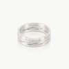 Four fitted sterling silver rings handcrafted from ethical metal