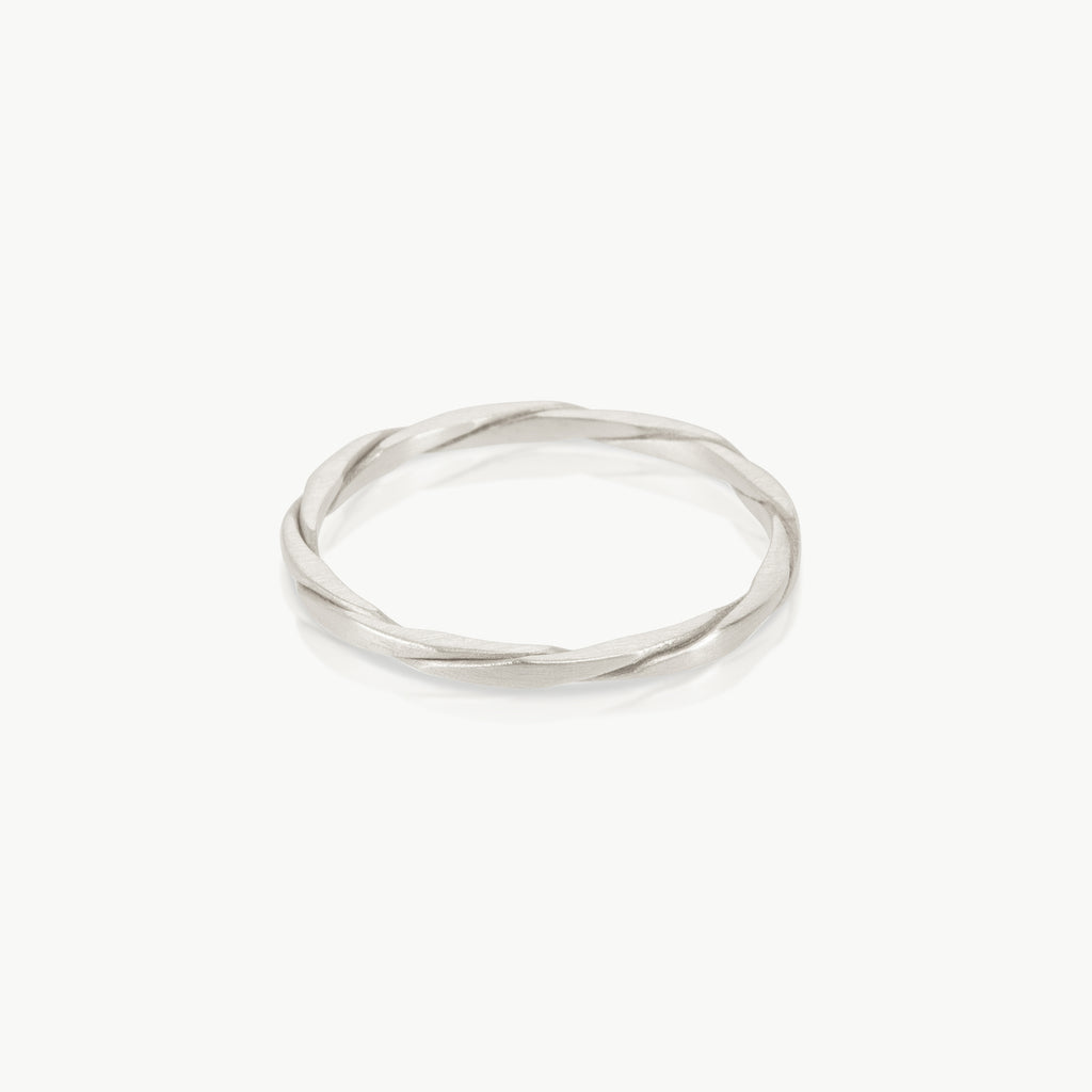 Sterling silver ring handcrafted from eco friendly silver