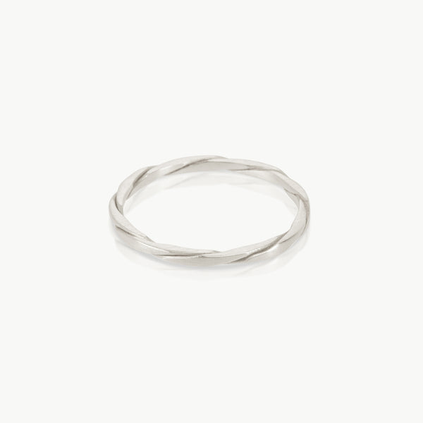 Sterling silver ring handcrafted from eco friendly silver