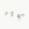 Pair of ethically sourced sterling silver stud earrings 