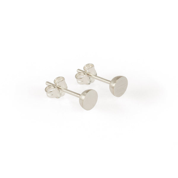 Ethical silver earrings. These minimalist 5mm Hemisphere Studs are handmade in Cape Town in recycled silver from e-waste.