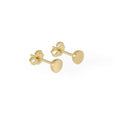 Ethical gold earrings. These minimalist 5mm Hemisphere Studs are handmade in Cape Town in recycled gold from e-waste.