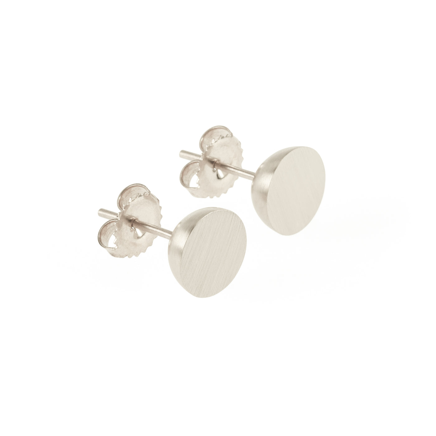 Ethical silver earrings. These minimalist 9mm Hemisphere Studs are handmade in Cape Town in recycled silver from e-waste.