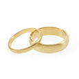 Sustainable gold rings. These ethical Domed Bands are handmade in Cape Town in recycled gold from e-waste.
