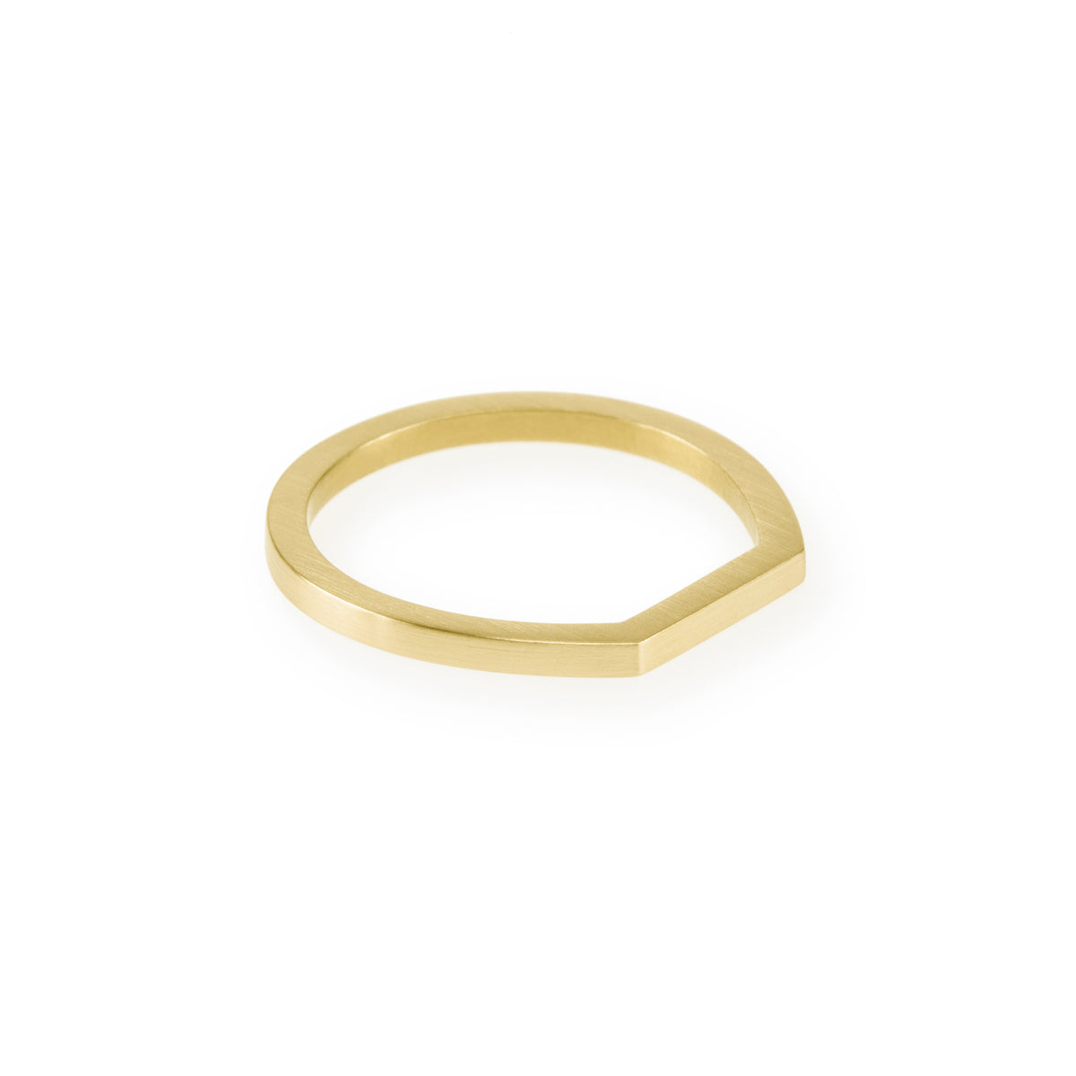 Flat Top Gold Ring Ethical and eco friendly rings AuTerra