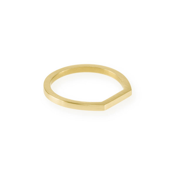 Ethical gold ring. This eco-friendly Flat Top Ring is handmade in Cape Town in recycled gold from e-waste.