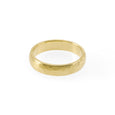 Eco-friendly gold ring. This sustainable Hammered Band is handmade in Cape Town in recycled gold from e-waste.