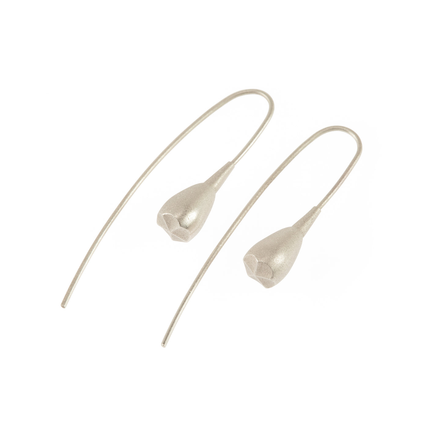 Ethical silver earrings. These minimalist Pod Earrings are handmade in Cape Town in recycled silver from e-waste.