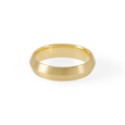 Knife Edge eco-conscious recycled gold wedding band