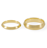 Knife Edge eco-friendly recycled gold wedding bands